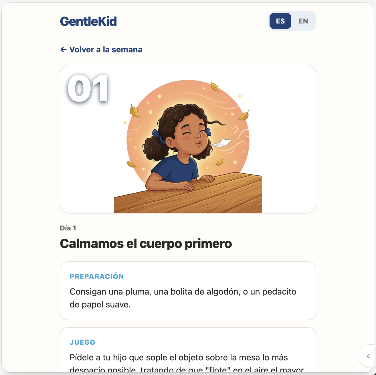 GentleKid — actividad guiada del día 1